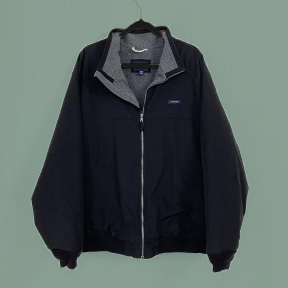 Men's Squall Jacket Land's End Jacket Fleece Lined Zip Pockets XL Black Jacket - Picture 9 of 10
